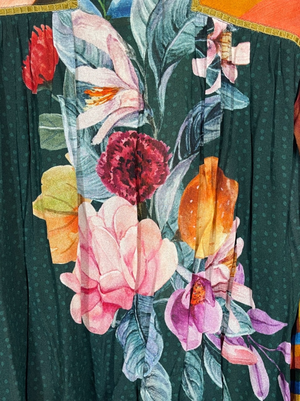 Anthropologie Blank London Blouse Women's L Floral Boho Peasant Long Sleeve - Picture 3 of 14